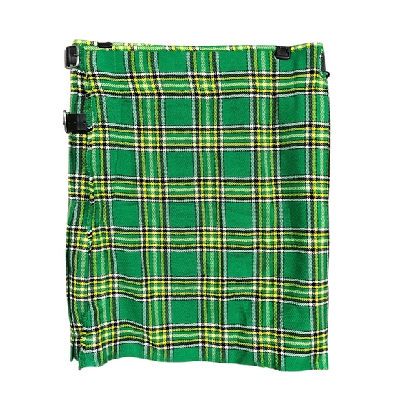 NWT Tartanista Scottish Design Green Multicolored Irish Plaid Tartan Kilt SZ 38 - Picture 2 of 6